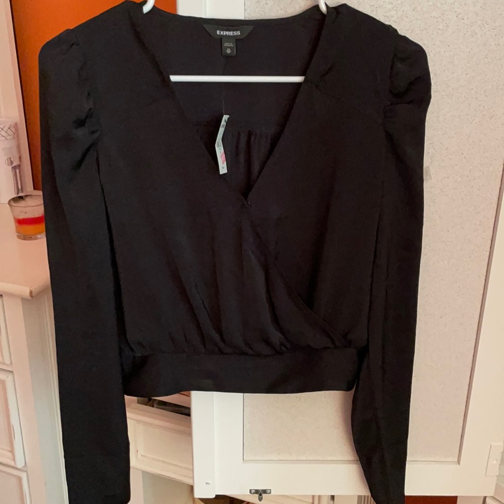 Black, Express, Size: XS, Blouse.